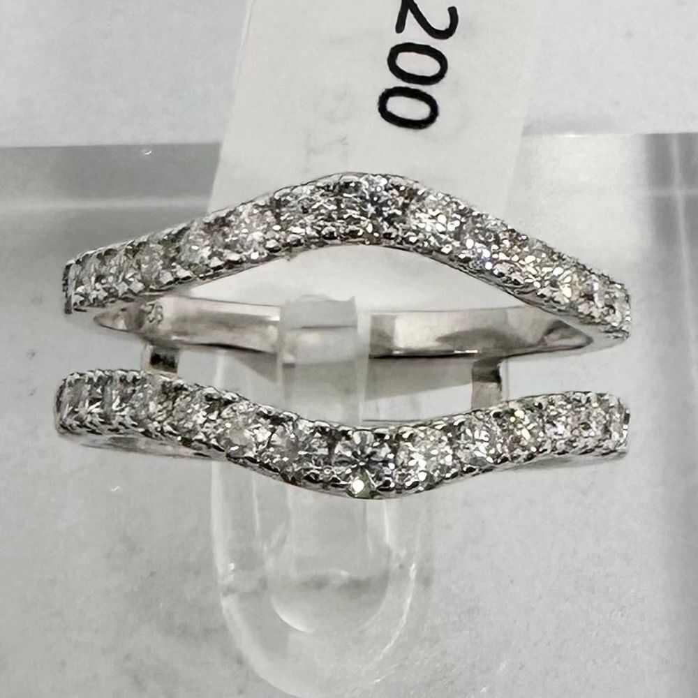 Moissanite Diamond Enhancer Ring Guard Wedding Band Anniversary 925 - 18k Size 6